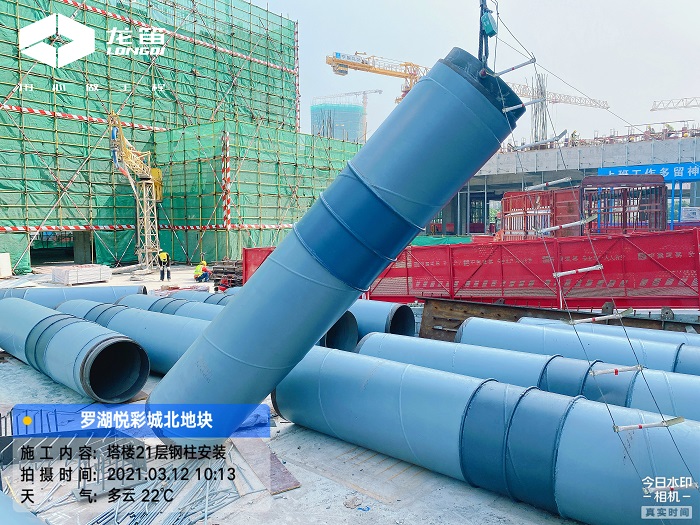 深圳罗湖悦彩城北地块主体钢结构项目